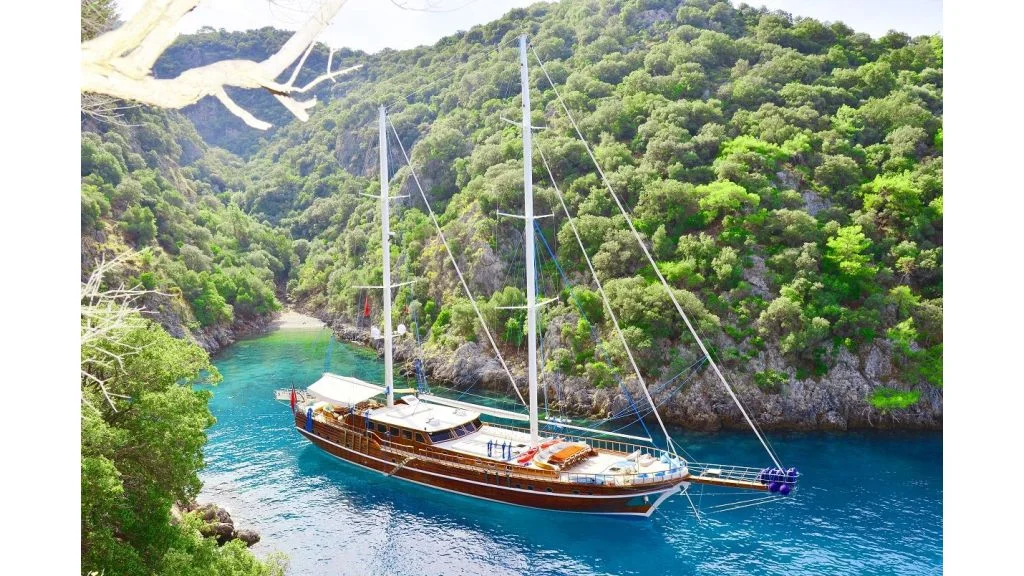 Lycian Queen deck, Bodrum yacht charter.