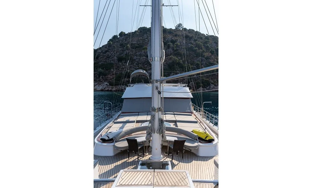 Bella Mare aerial view, Bodrum yacht charter.