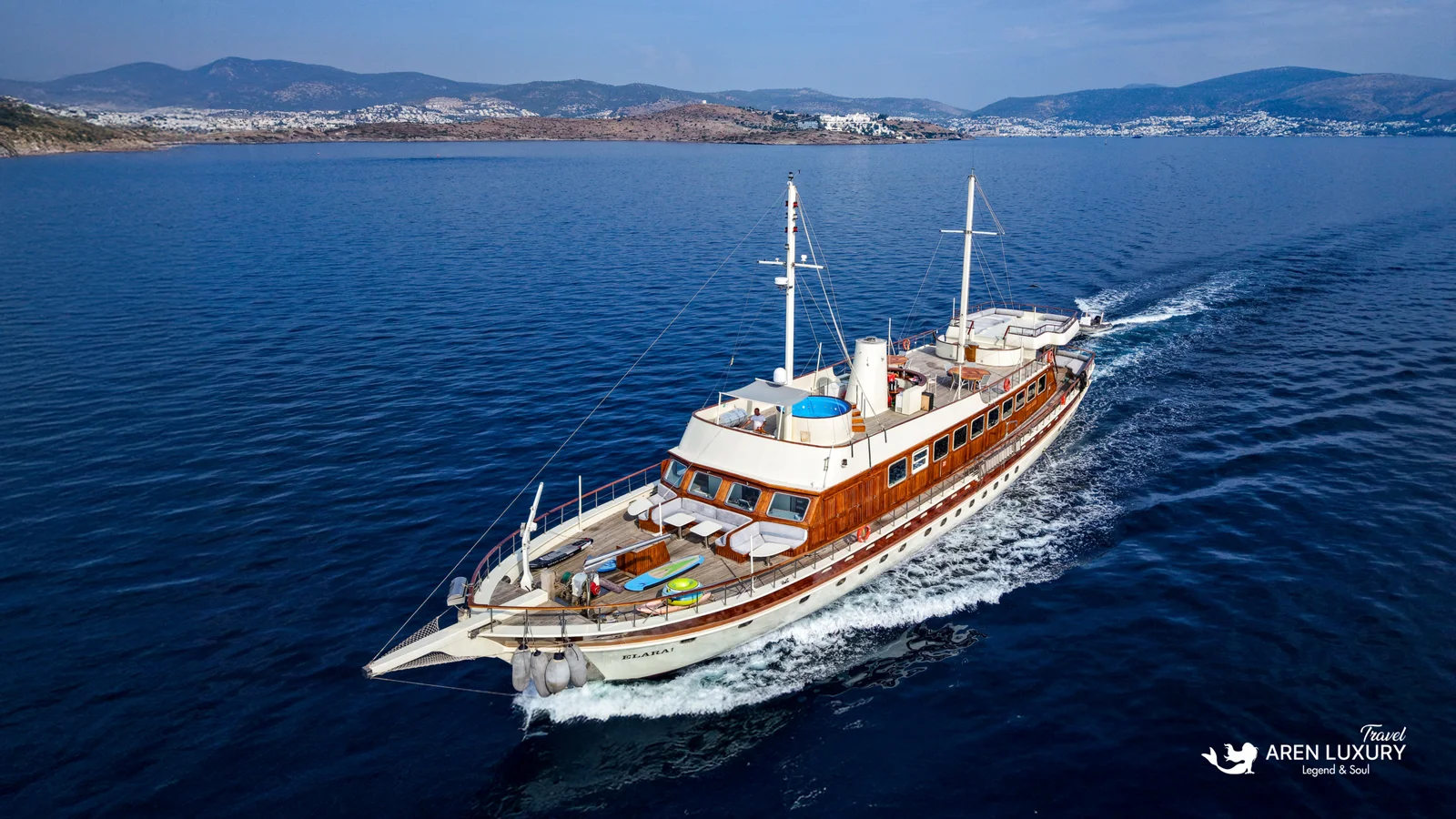 Elara 1 exterior view, Bodrum yacht charter.