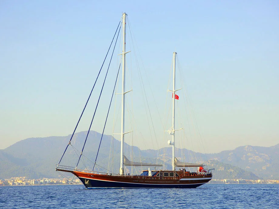 Queen of Datca exterior view, Bodrum yacht charter.