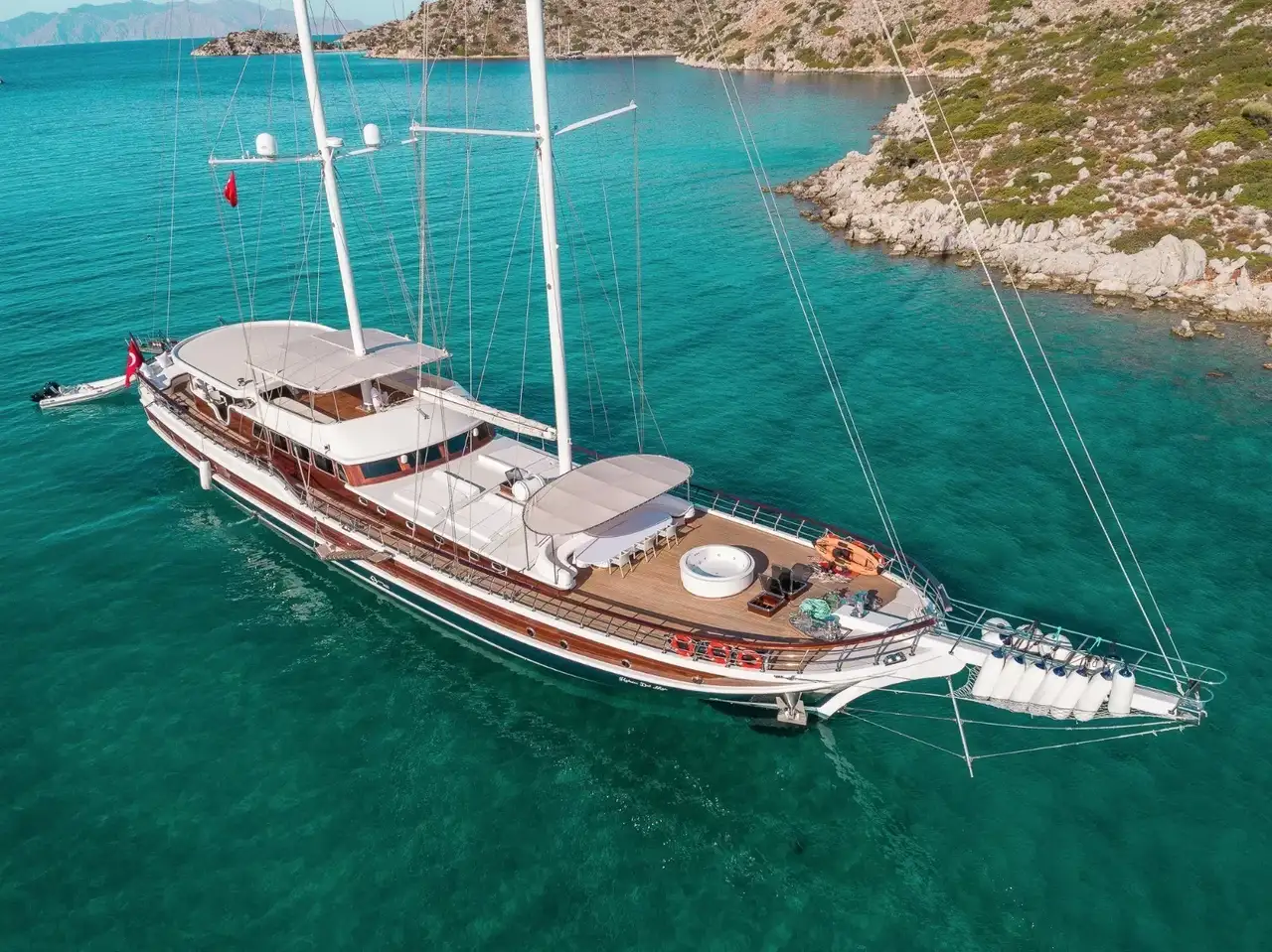 Halcon Del Mar exterior view, Bodrum yacht charter.