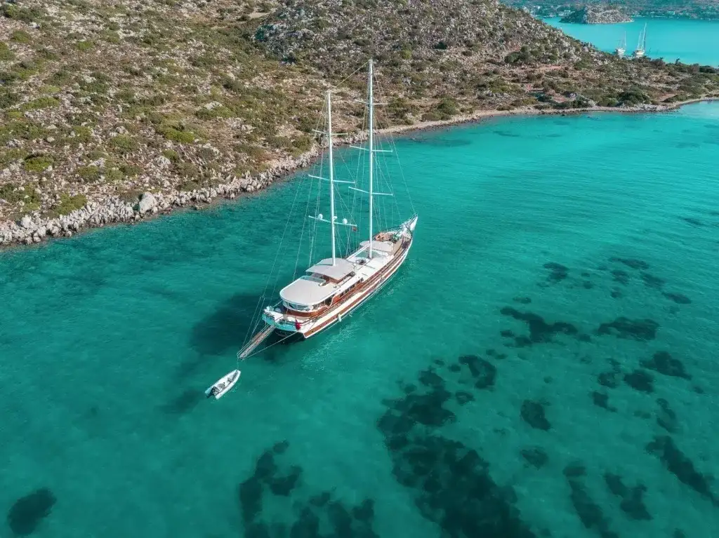 Halcon Del Mar aerial view, Bodrum yacht charter.