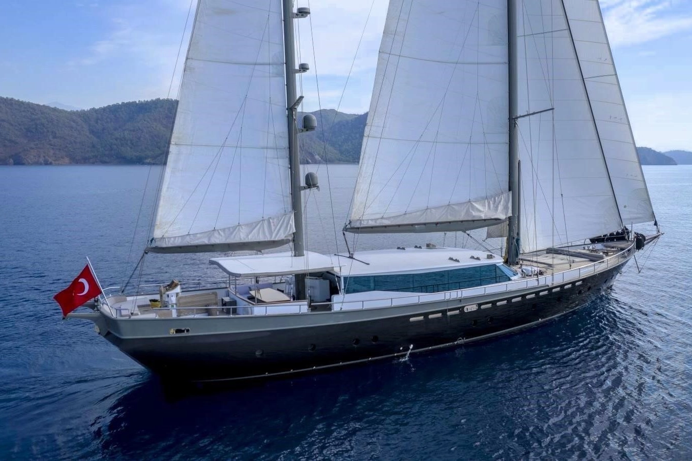 Tigra exterior view, Bodrum yacht charter.