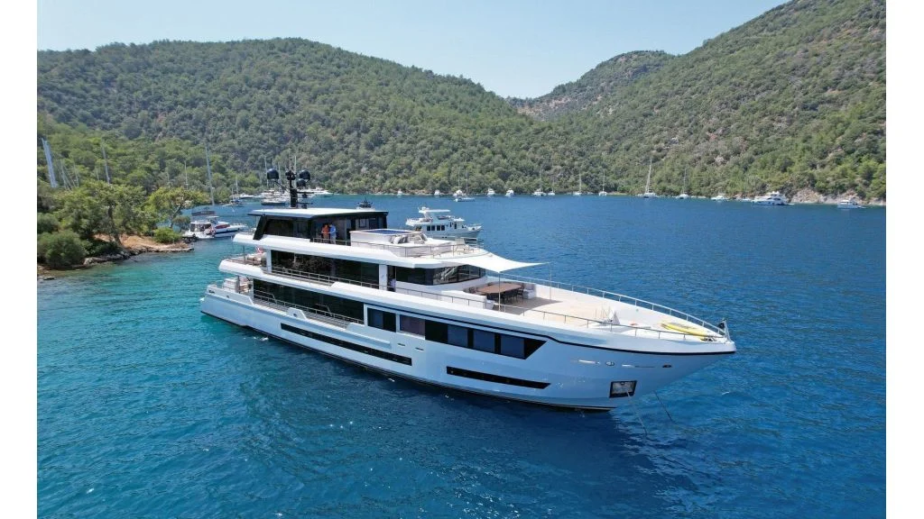 Mega Yacht 3 exterior view, Bodrum yacht charter.