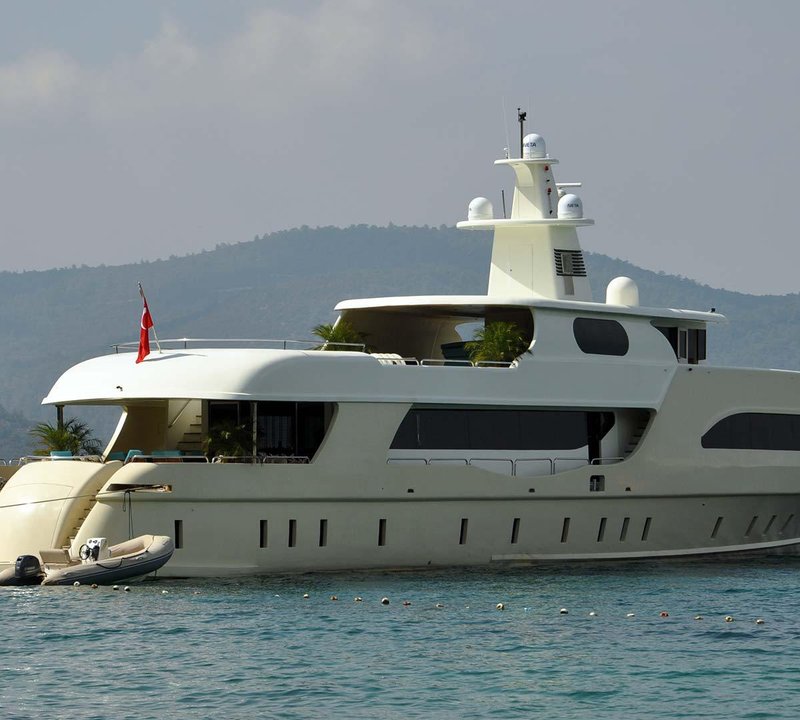 Mega Yacht 5 exterior view, Bodrum yacht charter.