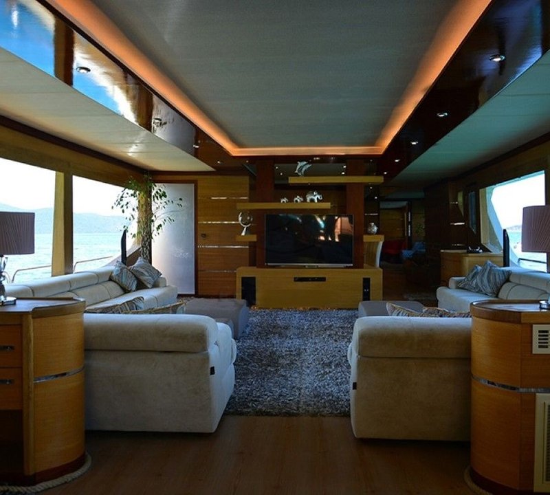 Mega Yacht 5 aerial view, Bodrum yacht charter.