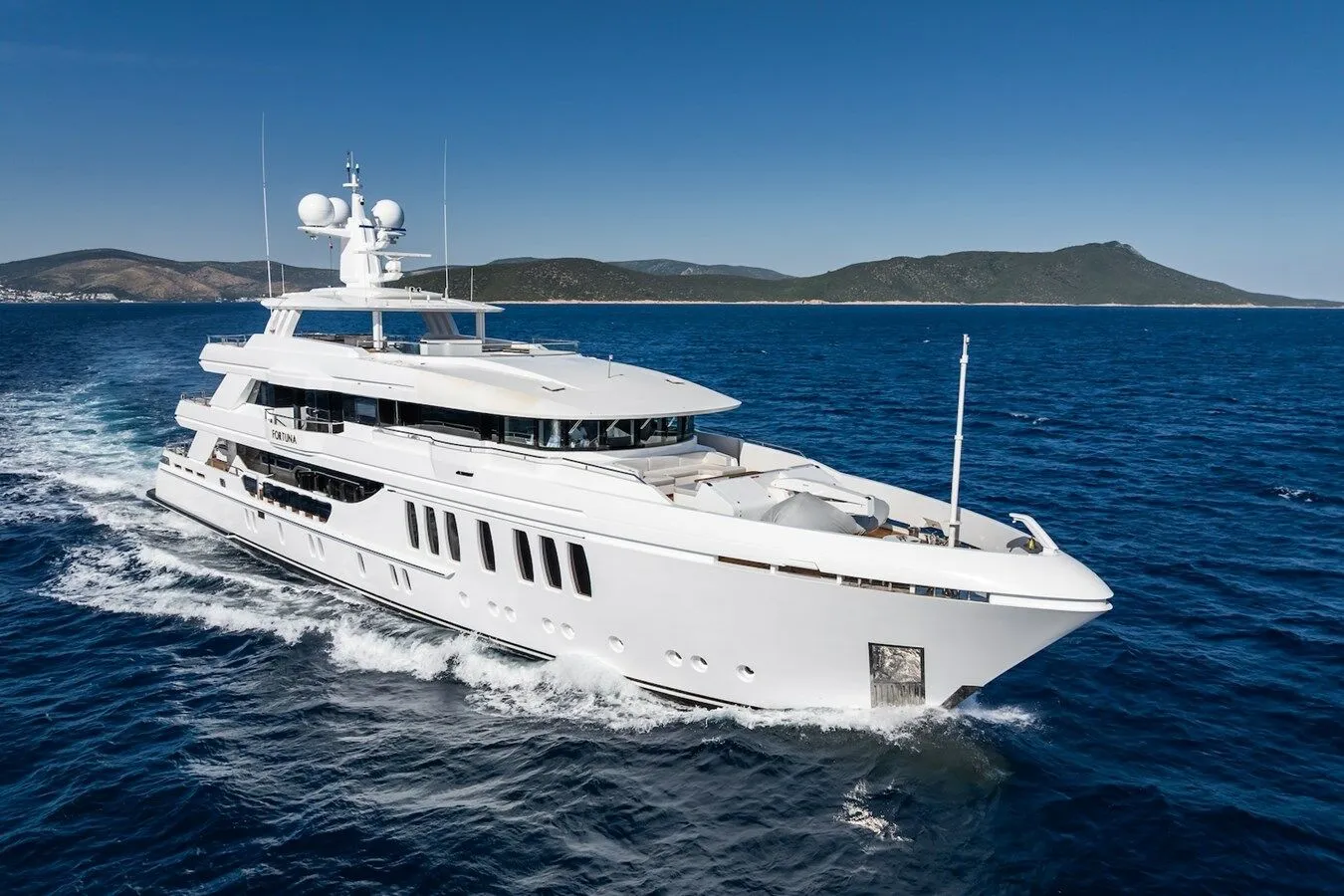 Mega Yacht 4 aerial view, Bodrum yacht charter.