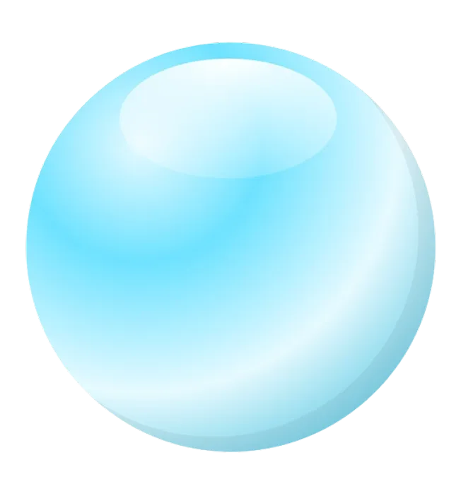 Blue glossy sphere representing clarity and organization in note-taking with ORO AI's Smart Notes application