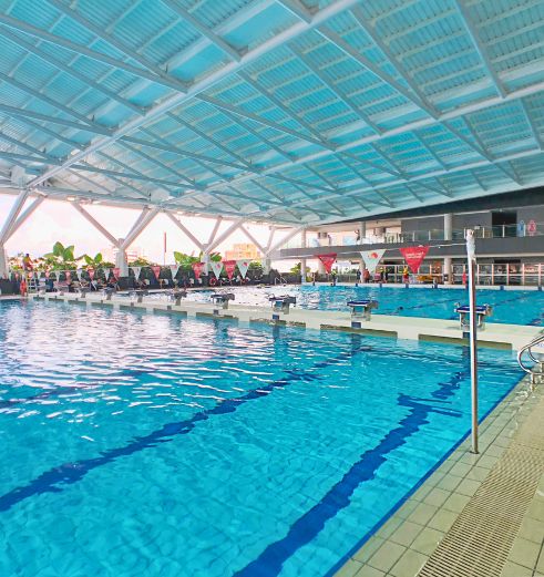 Innovez Bulkheads used at Our Tampines Hub Swimming Complex in Singapore.