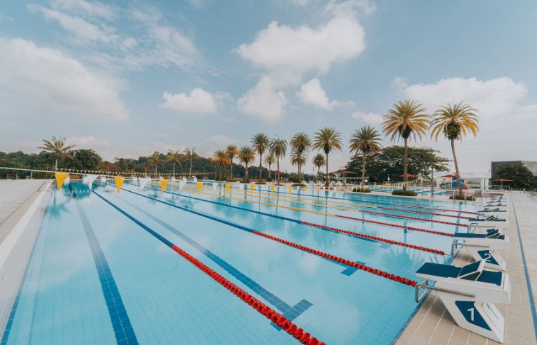Pool accessories at Singapore Island Country Club, supplied by Innovez Engineering.