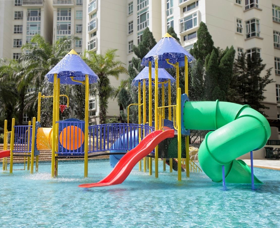 Summerhill Condominium swimming pool and children's wet playground