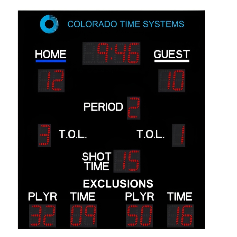 Otter Water Polo Scoreboard with 1 Exclusion