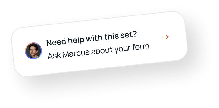 Ask Marcus for help with your form