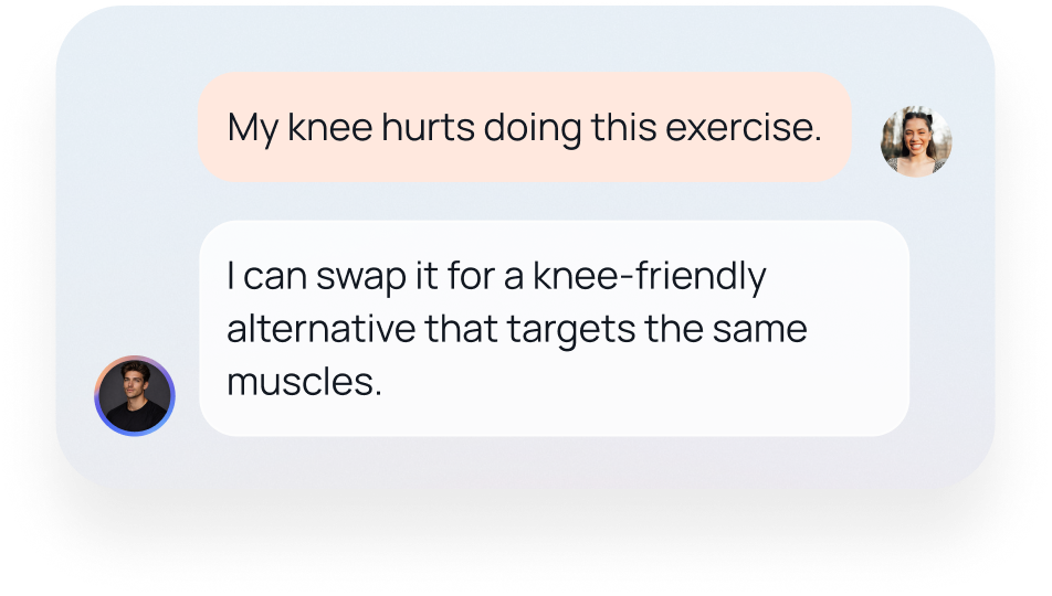 My knee hurts, I can swap it