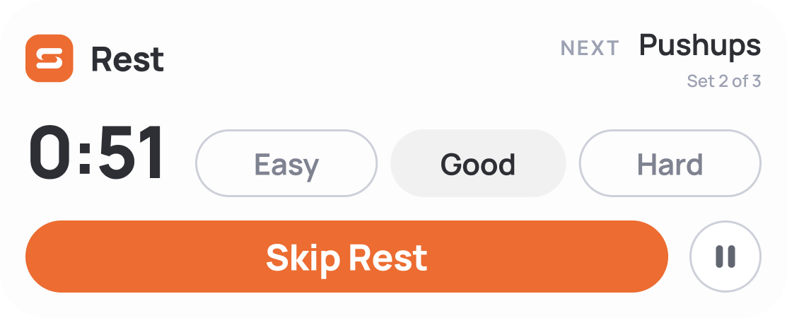 Workout complete summary