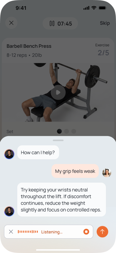 Talk to your coach during a workout