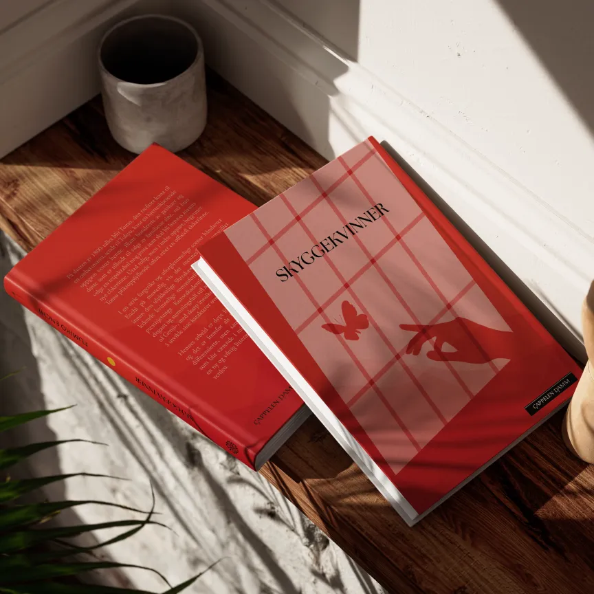 Bilde av designet bokomslag til boken Skyggekvinner