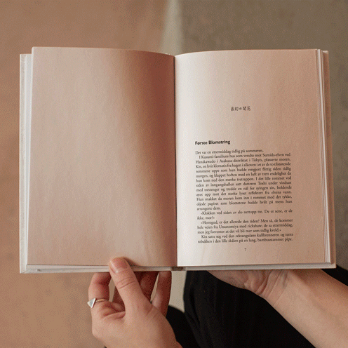 En gif med bilder av omslag og innmat til boken Skyggekvinner