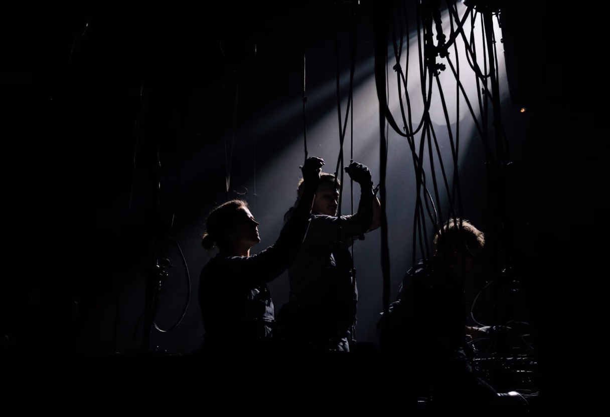 image of a backstage view of event preparation