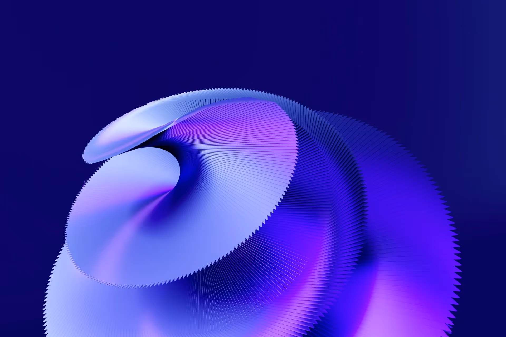 Blue and purple circular shape with sharp edges