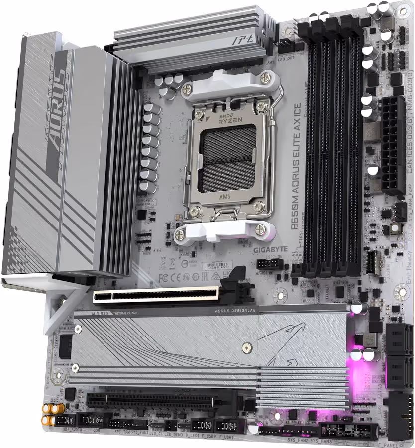 GIGABYTE B650M A ELITE AX ICE image 3
