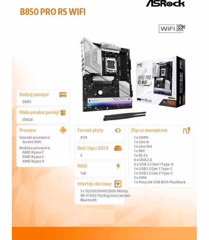 asrock B850 Pro RS WiFi image 5