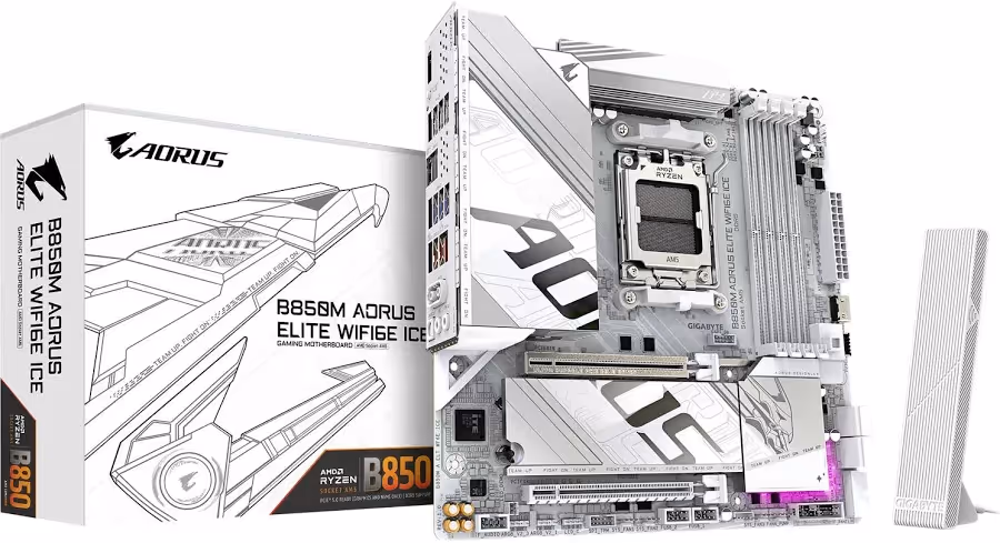 GIGABYTE B850M A ELT WF6E ICE image 1