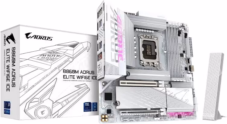 GIGABYTE B860M A ELT WF6E ICE image 4
