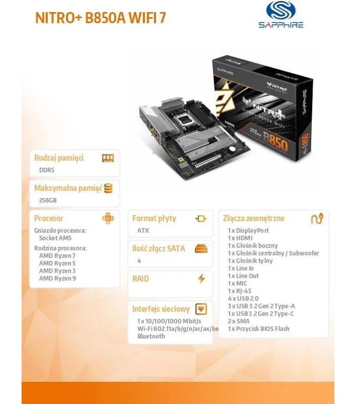 sapphire NITRO+ B850A WIFI 7 image 5