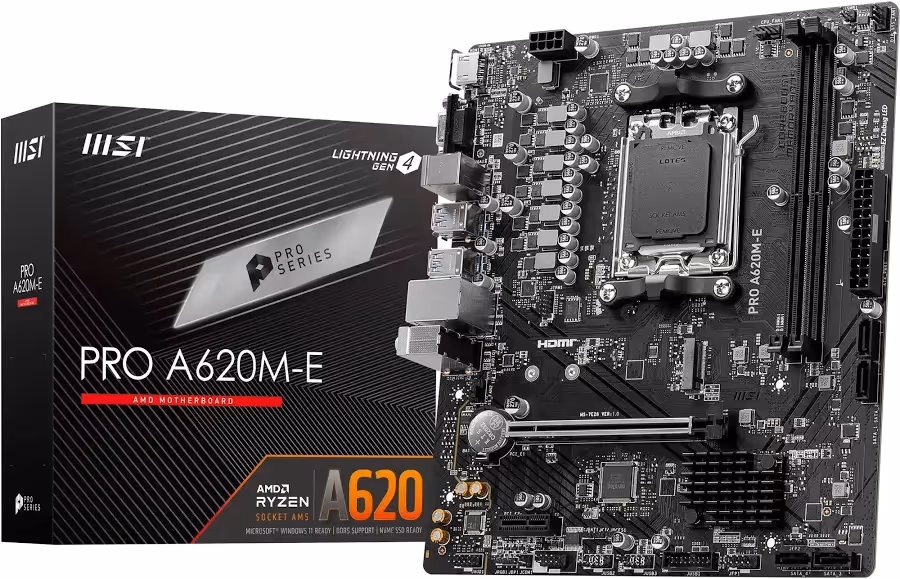 MSI PRO A620M-E AMD A620 Emplacement mini ATX image 1