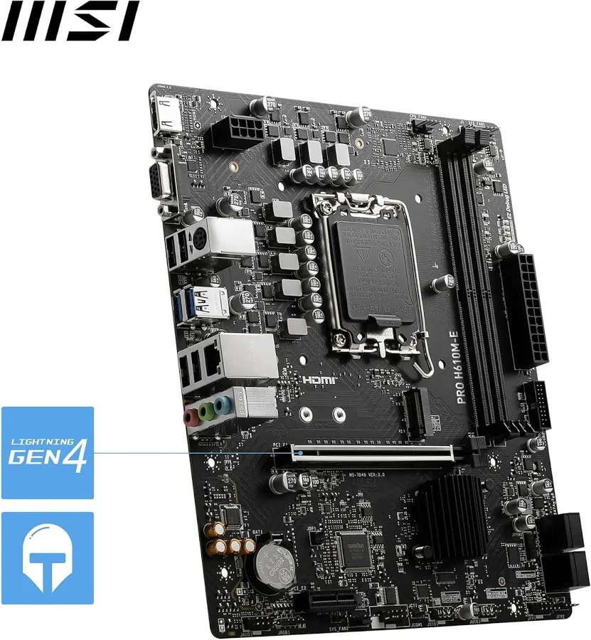 MSI PRO H610M-E Intel H610 micro ATX image 3