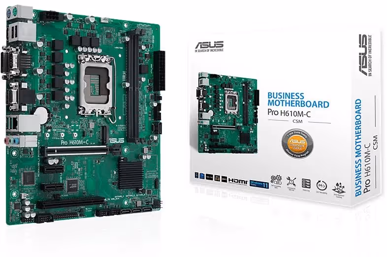 ASUS Pro H610M-C-CSM Intel H610 micro ATX image 1