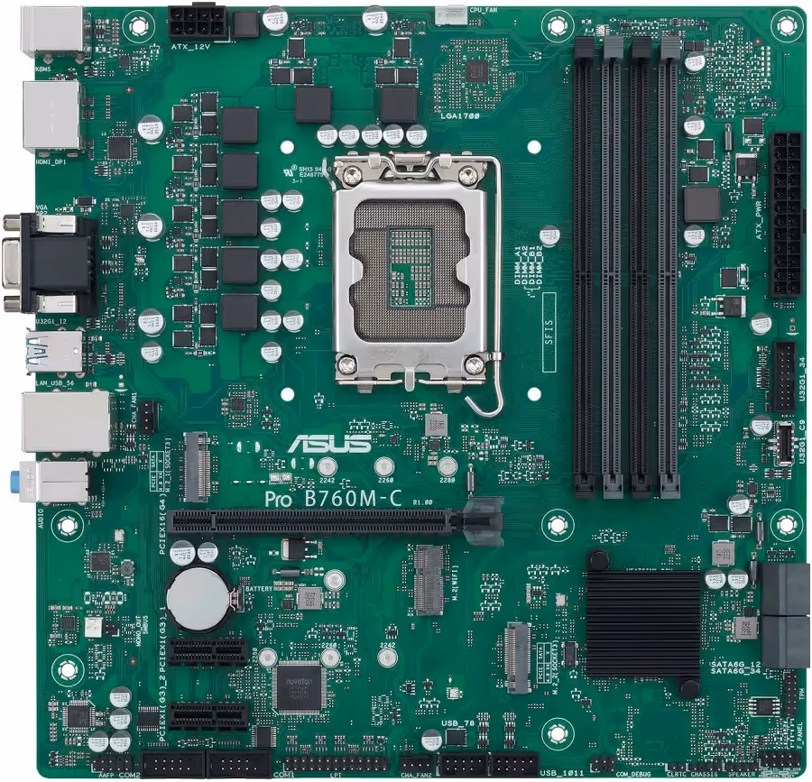 ASUS PRO B760M-C-CSM Intel B760 micro ATX image 1