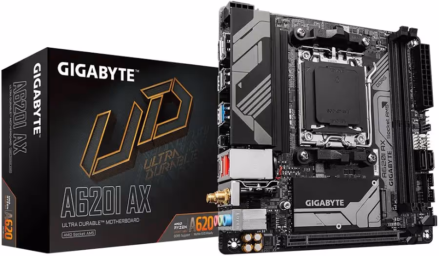 GIGABYTE A620 A620Mini ITX A620I AX Wi-Fi 6E4032 Gen 2 image 1