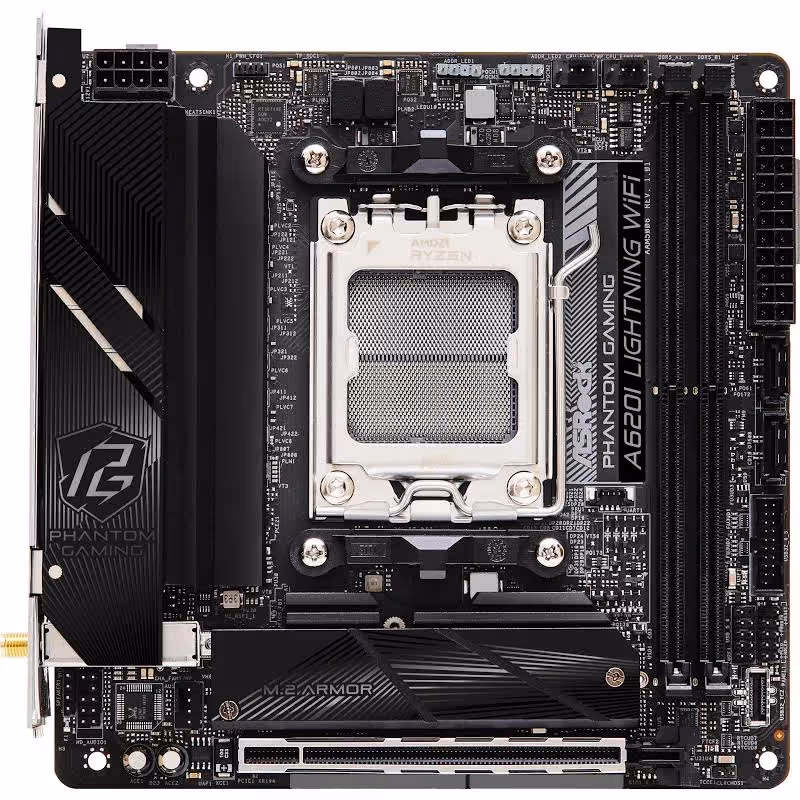 ASRock A620I Lightning WiFiMini ITX 40 2,5 GbE Wi-Fi 6E image 2