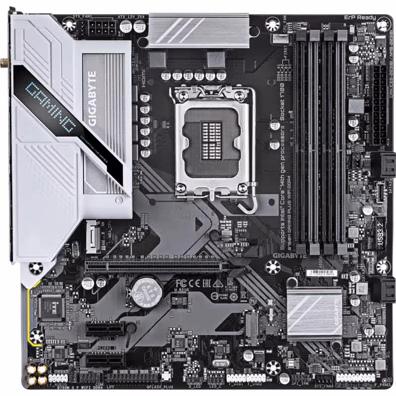 GIGABYTE B760M Intel B760 Micro ATX B760M GAMING PLUS WIFIWiFi 6 2x image 1
