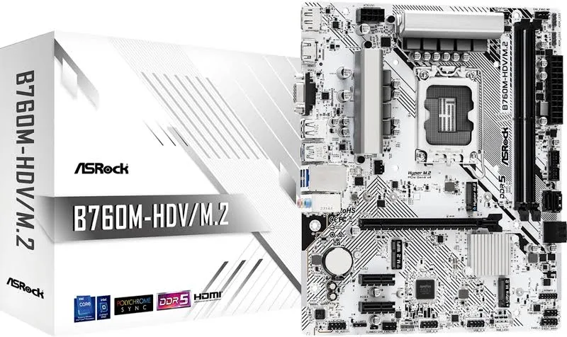 ASRock  B760, Intel B760M1700 Micro ATX B760M-HDV/40 image 4