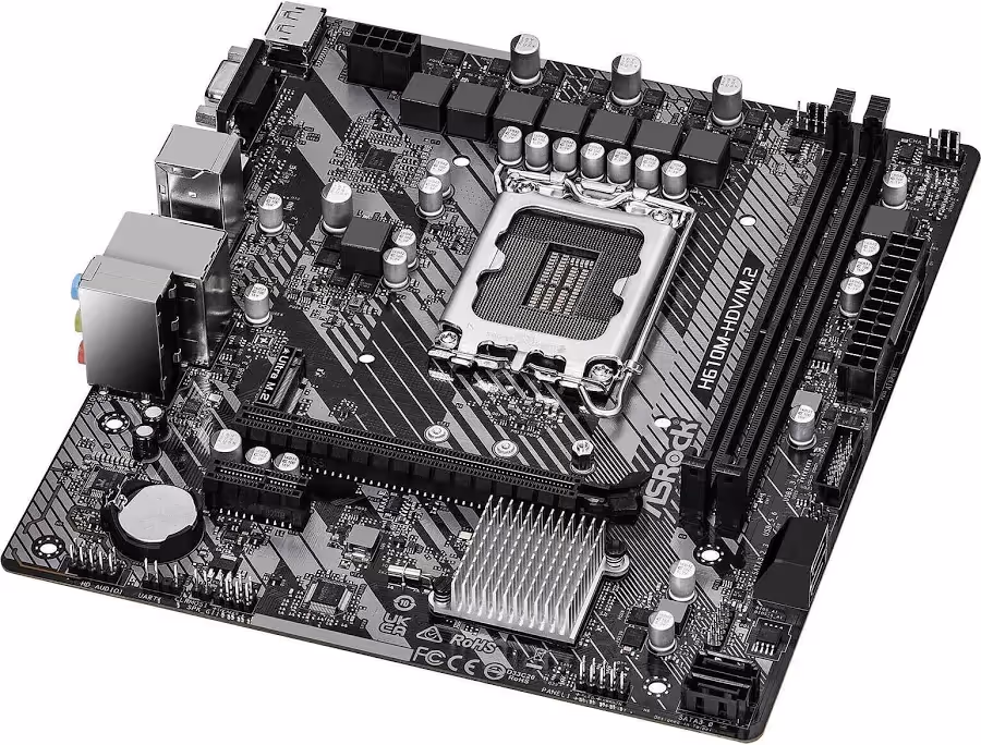 ASRock H610 LGA1700 micro-ATX H610M-HDV SATA HDMI image 3
