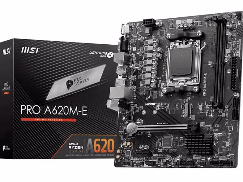 MSI AMD A620mATX PRO A620M-BNVMe HDMI 21 VGA RJ45 image 1