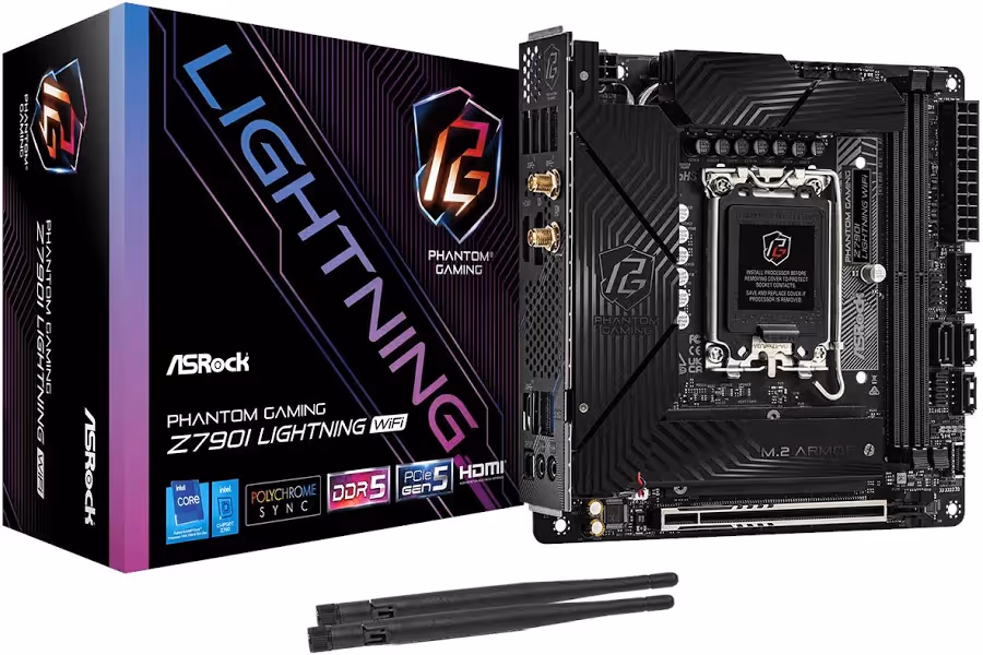 ASRock Z790I Intel Z790 Mini ITX Phantom Gaming Lightning WiFiRGB image 5