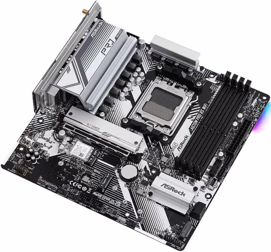 ASRock A620M Pro RS WiFi,, micro ATX, Wi-Fi 6E, , RGB image 2