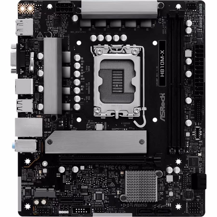 ASRock H810M-X Intel H810 LGA 1851 Micro ATX image 1
