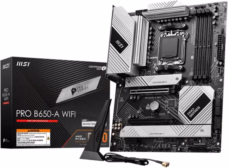 MSI PRO B650-A WIFI AMD B650 ATX avec Wi-Fi et HDMI image 1