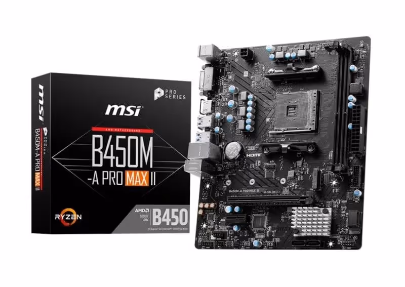 MSI B450 B450M-A PRO MAX II AM4 Micro-ATX 64 Go4K image 1