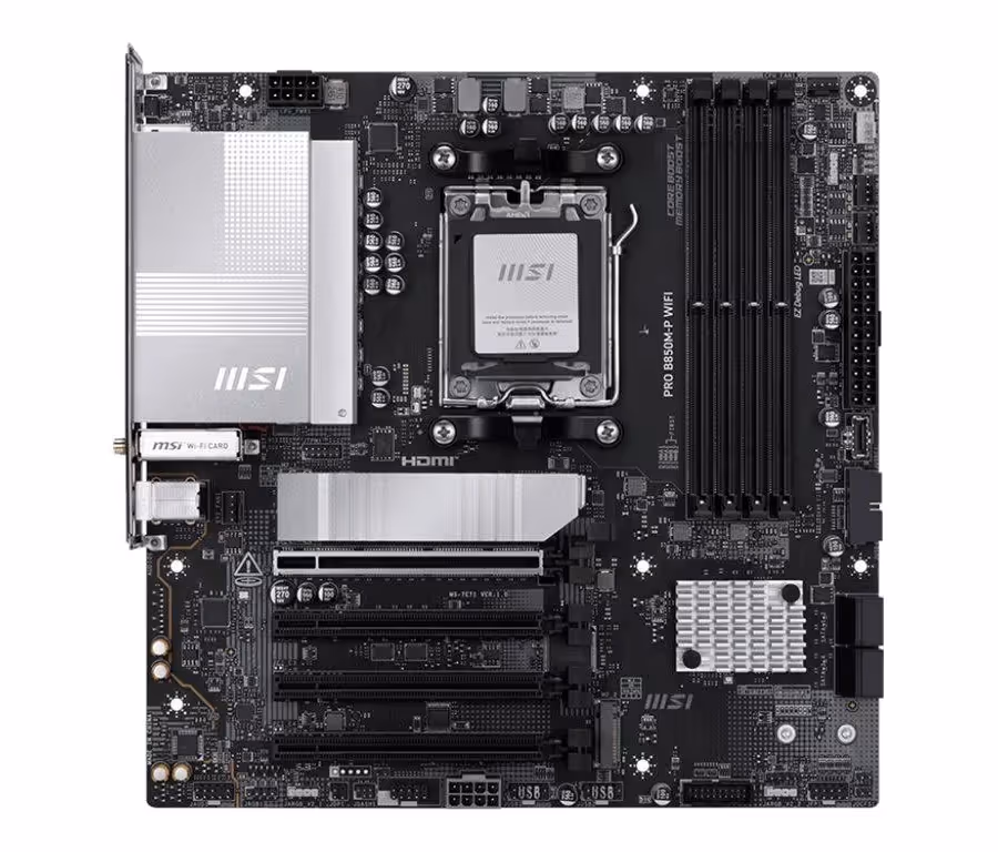 MSI PRO B850M-P WIFI AMD B850micro ATX WiFi 7RGB image 1