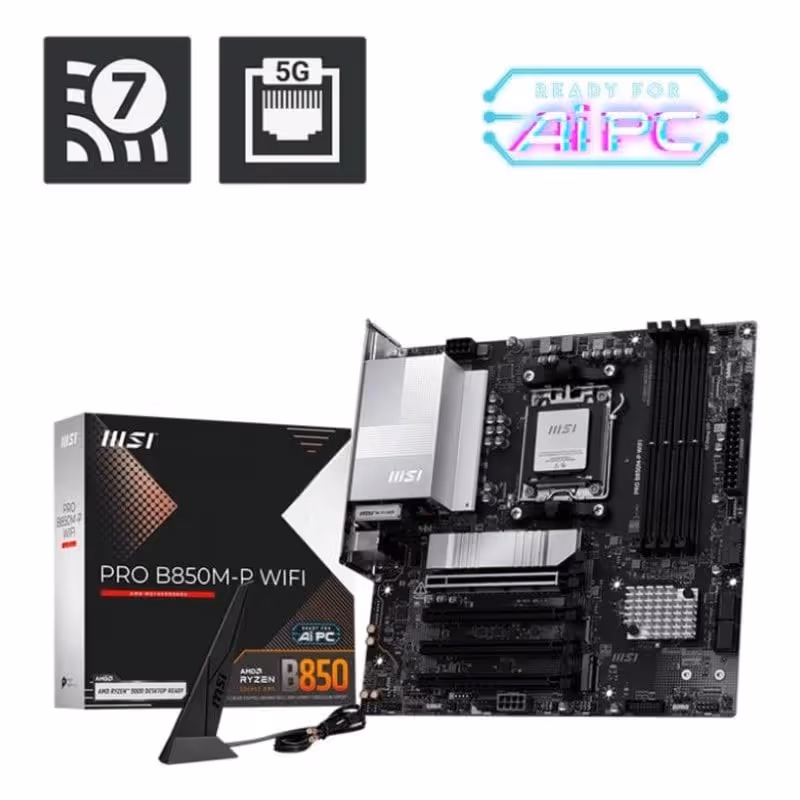 MSI PRO B850M-P WIFI AMD B850micro ATX WiFi 7RGB image 3