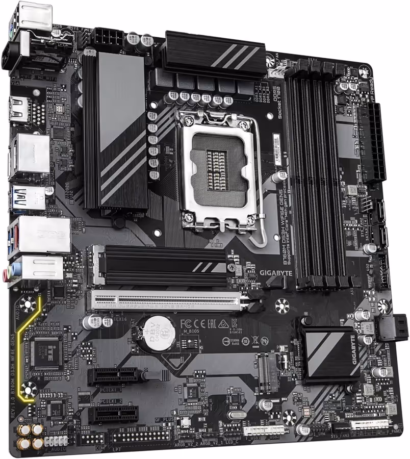 GIGABYTE B760M DS3H Intel B760 Micro-ATX WiFi 6E image 3