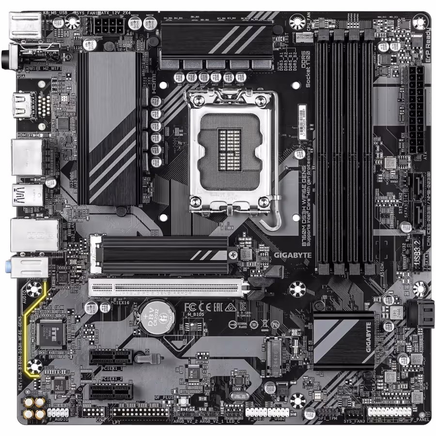 GIGABYTE B760M DS3H Intel B760 Micro-ATX WiFi 6E image 4