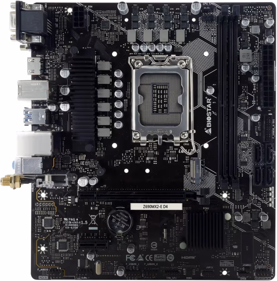 Biostar Z690MX2-E D4 Intel Z690 Micro ATX image 2
