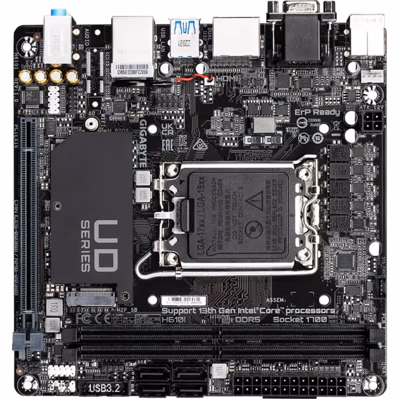 GIGABYTE H610I Intel H610 LGA1700Mini-ITX GbE image 1